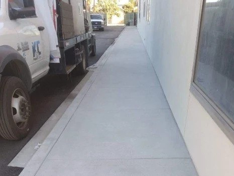 Commercial walkway pressure washing
